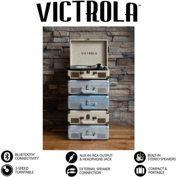 Victrola Journey Signature Turntable Record Player Suitcase Vinyl Record Player - Picture 5 of 6
